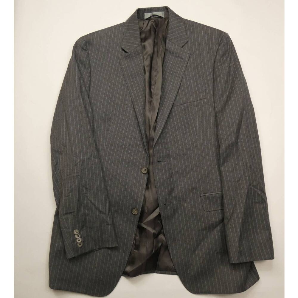 LAUREN RALPH LAUREN sport coat, 40R, 100% wool, gray pinstripe, NEW